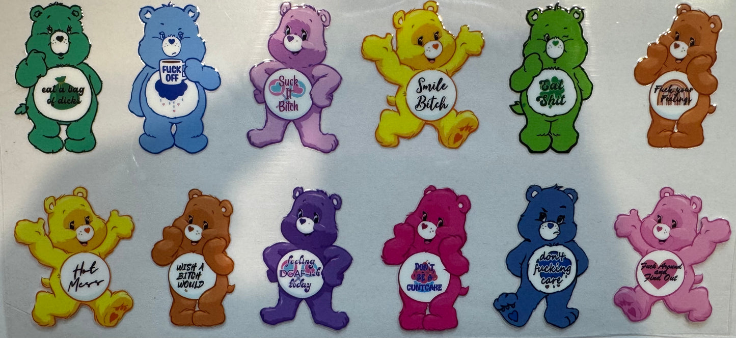 Swear Bear 16oz Uv DTF Wrap #5