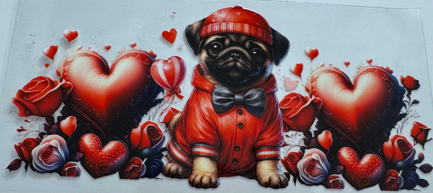 Pug 16oz Uv DTF Wrap