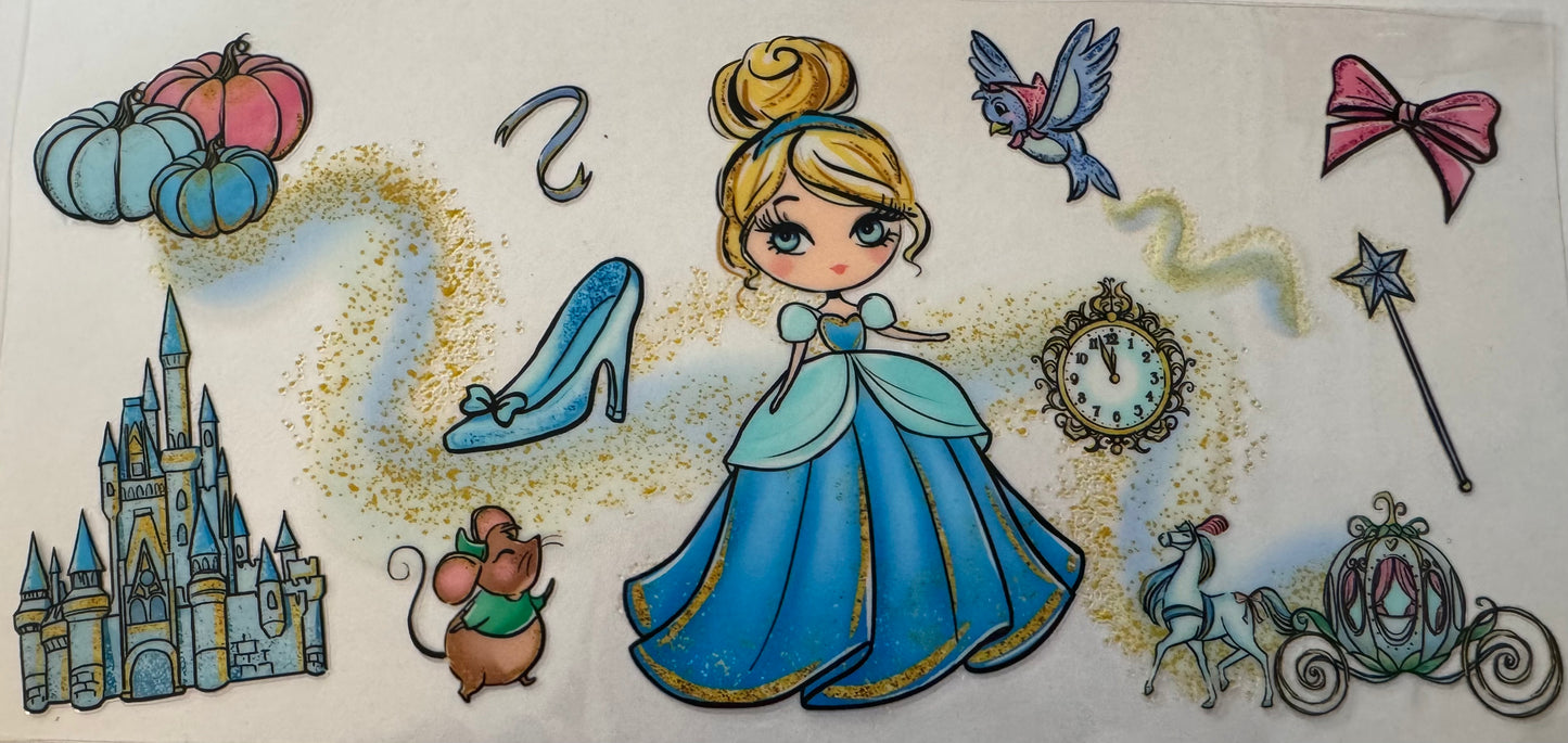 Cinderella 16oz Uv DTF Wrap