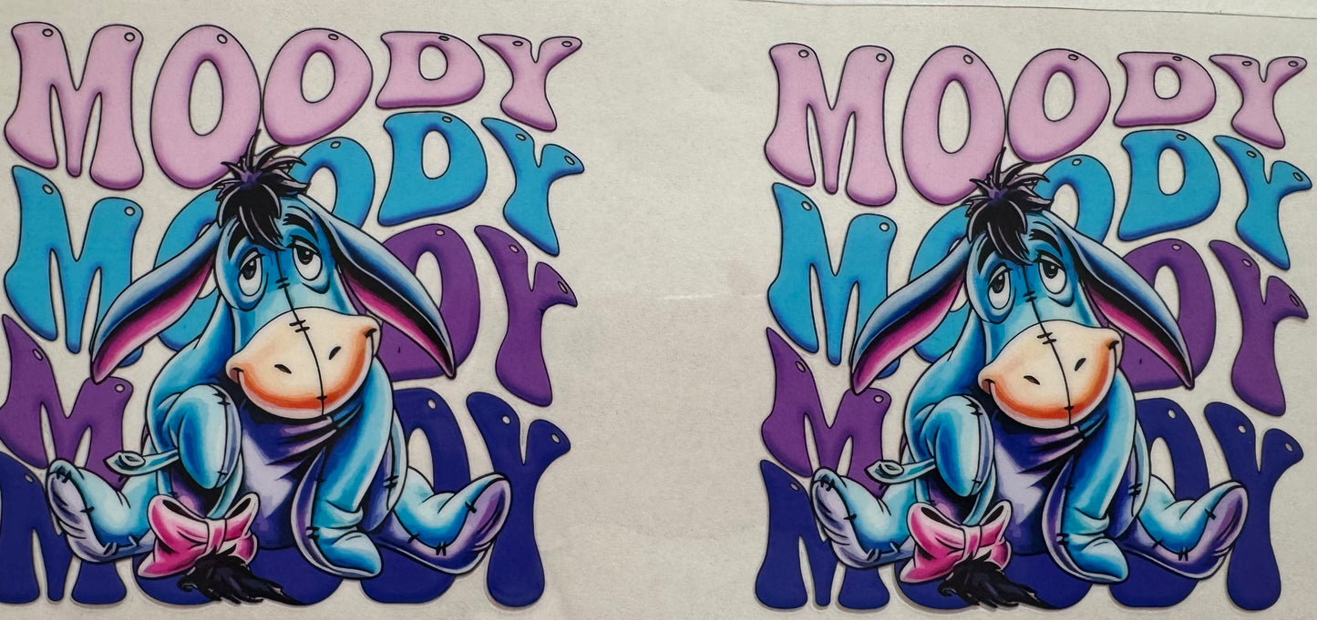 Moody Eeyore 16oz Uv DTF Wrap