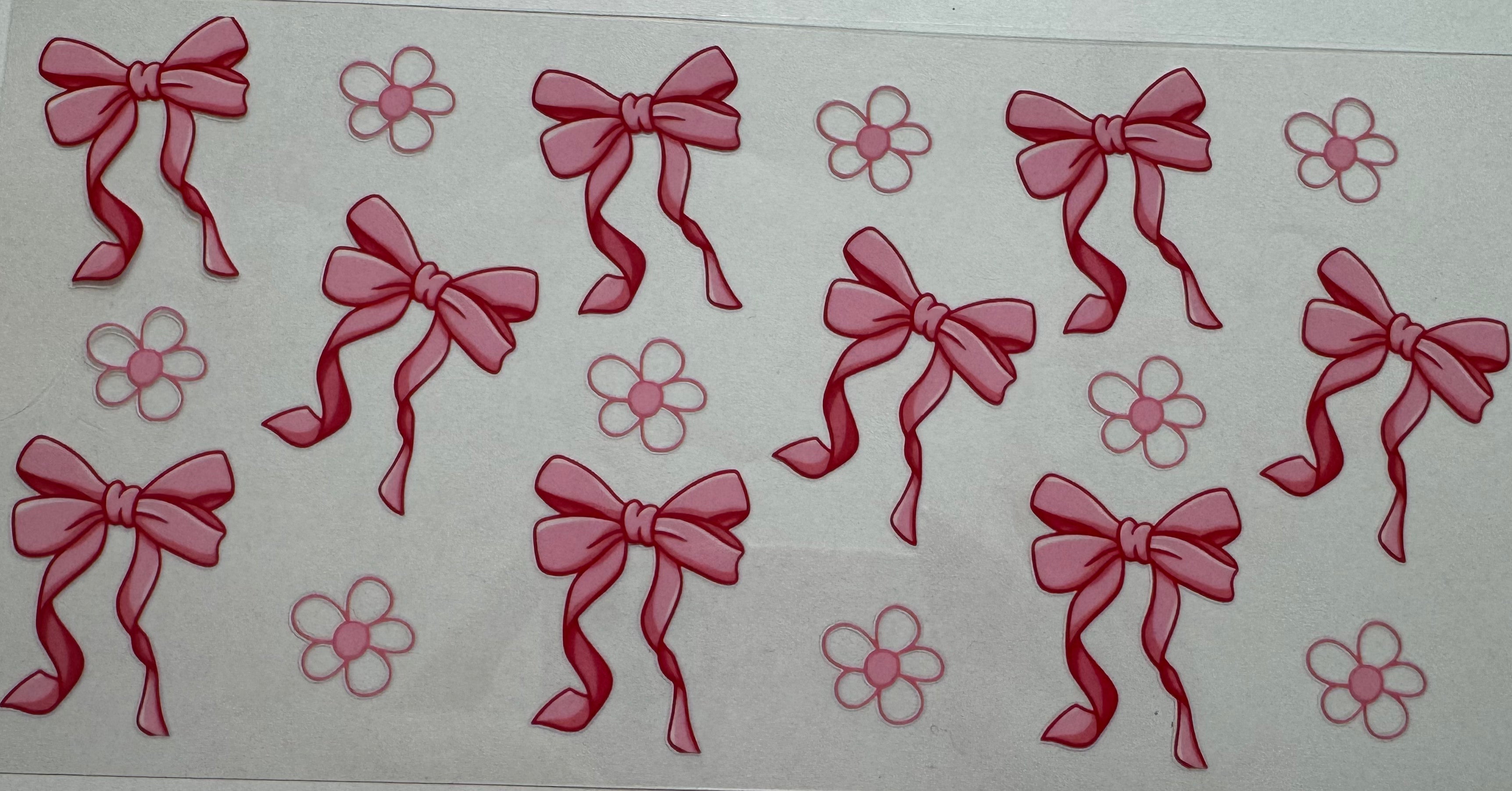 Pink Bows 16oz Uv DTF Wrap #7
