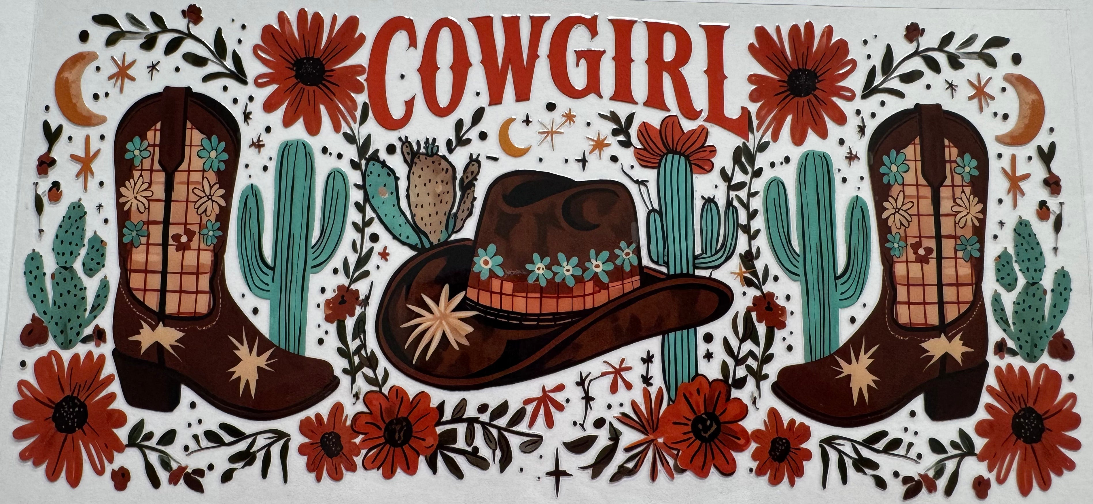 Cowgirl 16oz Uv DTF Wrap