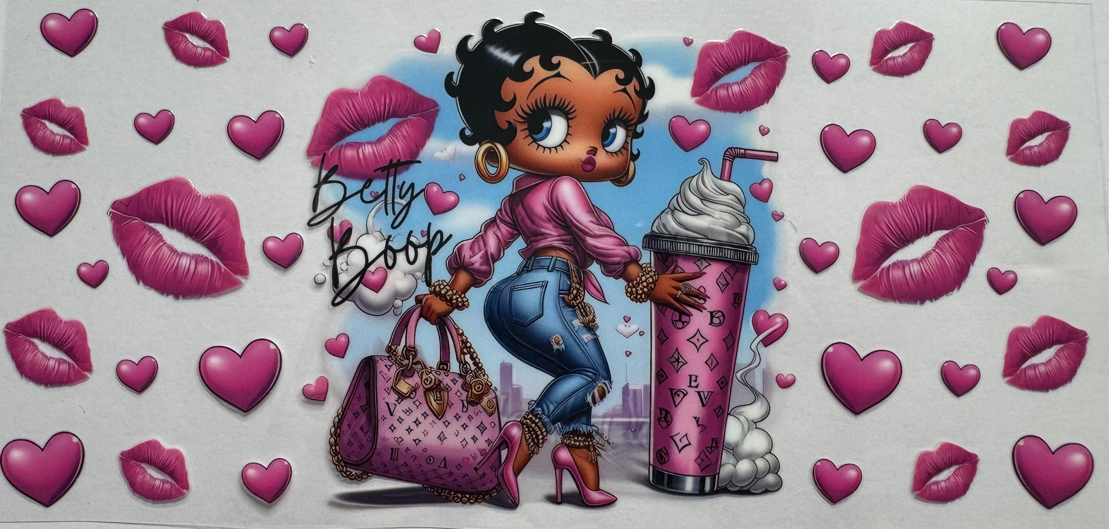Betty Boop Designer 16oz Uv DTF Wrap