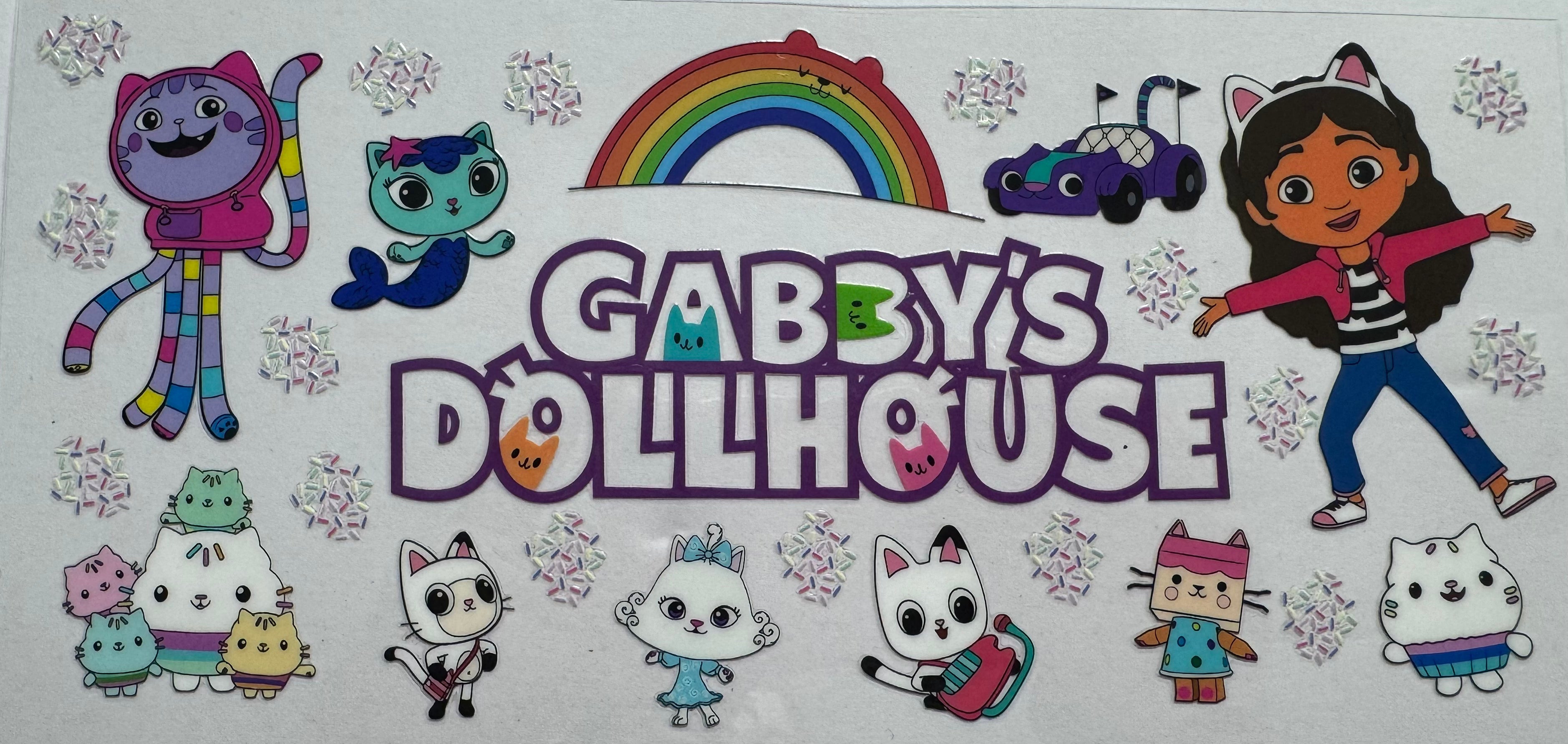 Gabby's Doll house 16oz Uv DTF Wrap