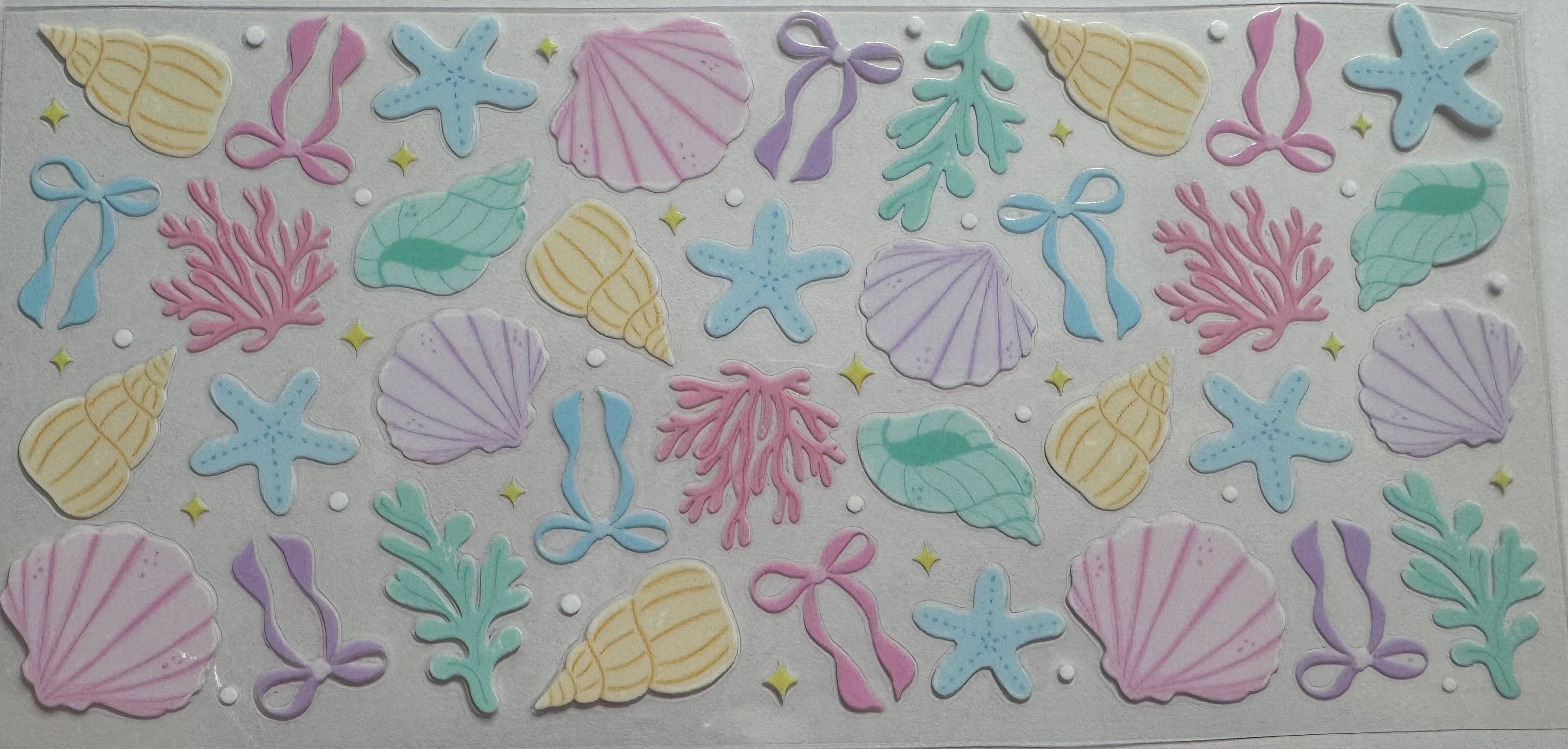 Colourful Beach Symbols 16oz Uv DTF Wrap