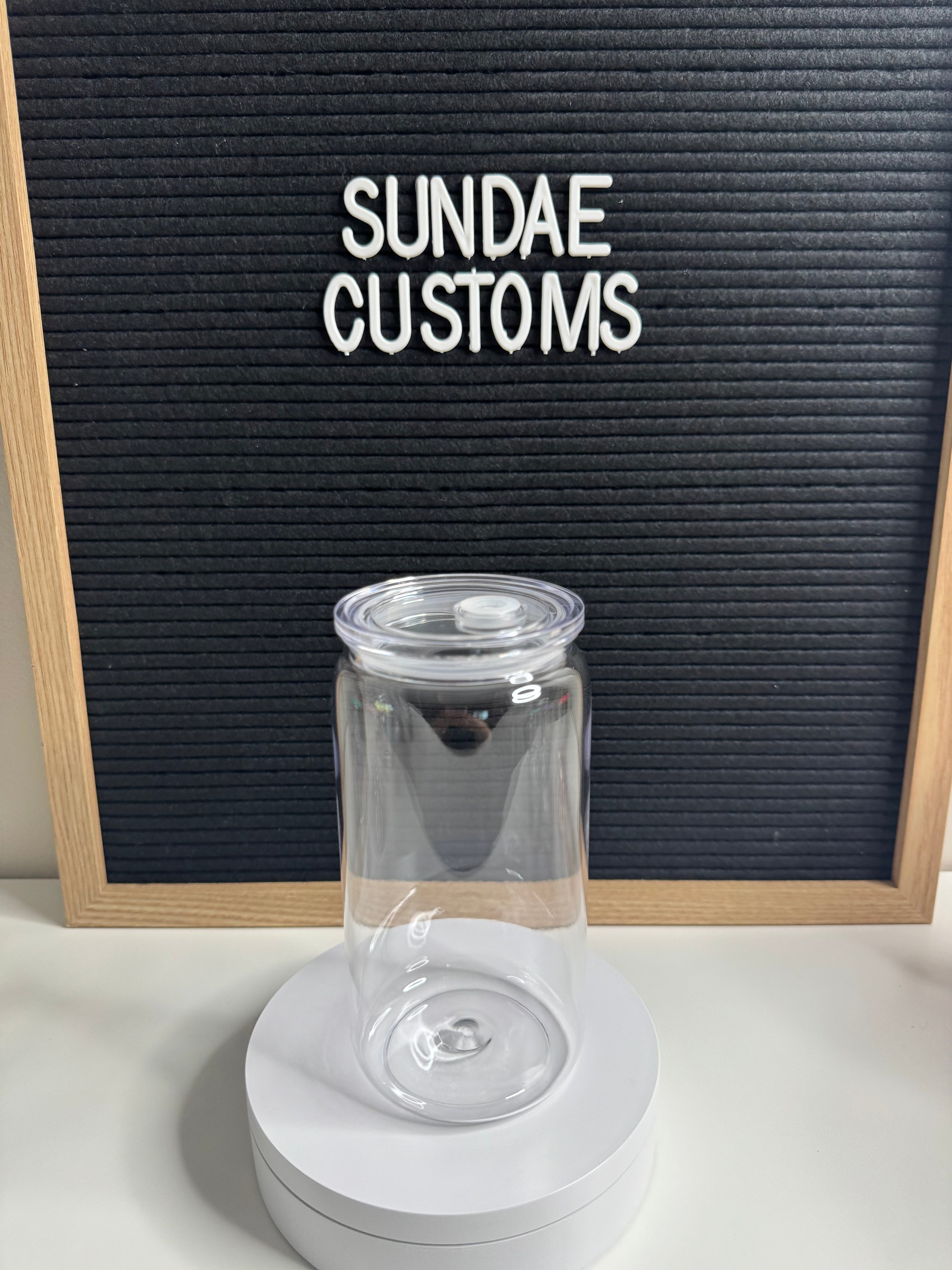 16oz Glass Tumbler (No Glitter)