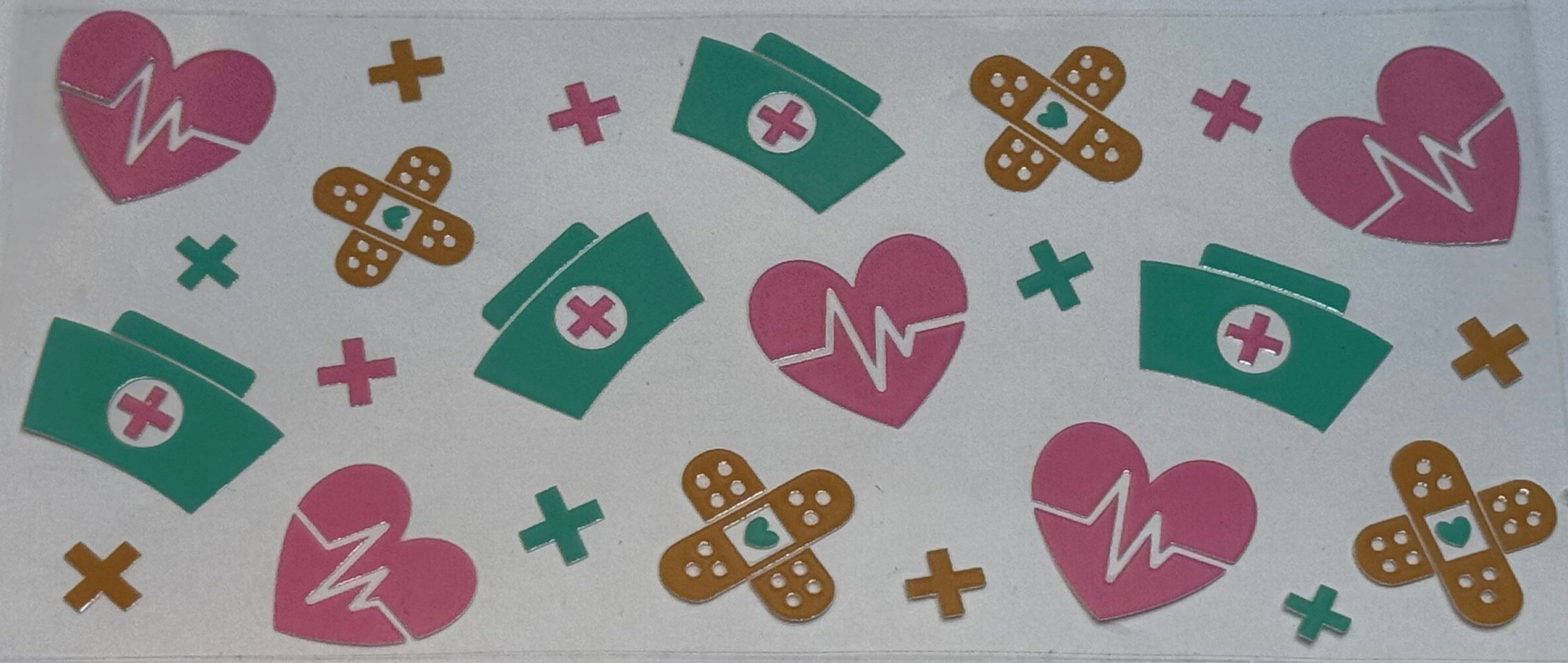 Nurse Symbols 16oz Uv DTF Wrap