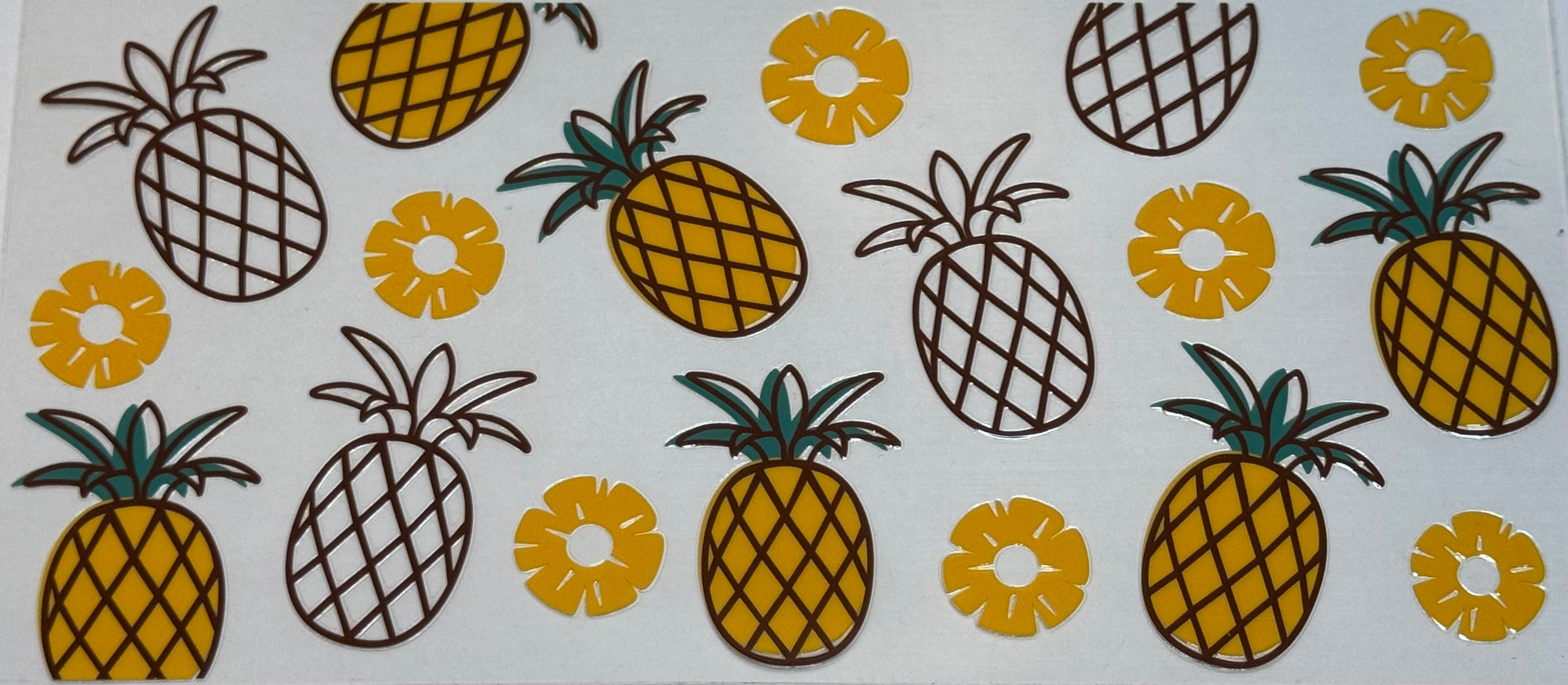 Pineapple 16oz Uv DTF Wrap