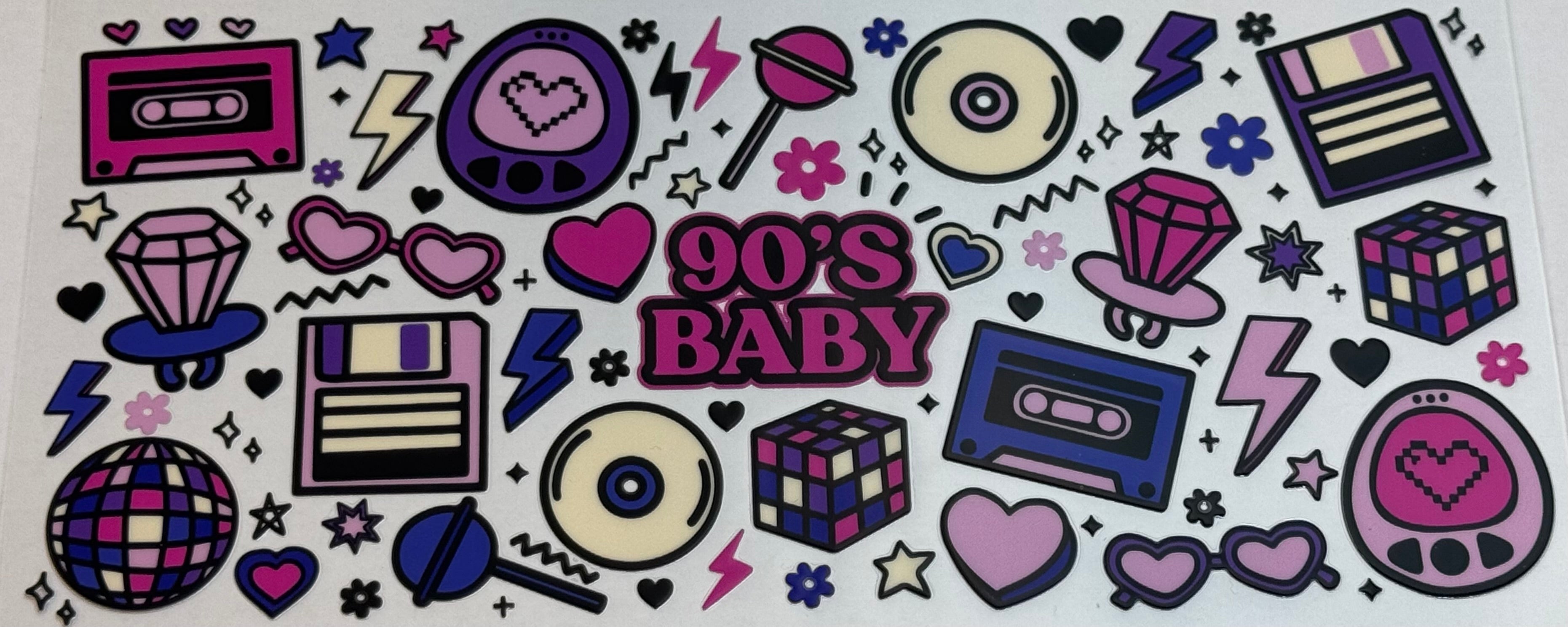 90's Baby 16oz Uv DTF Wrap