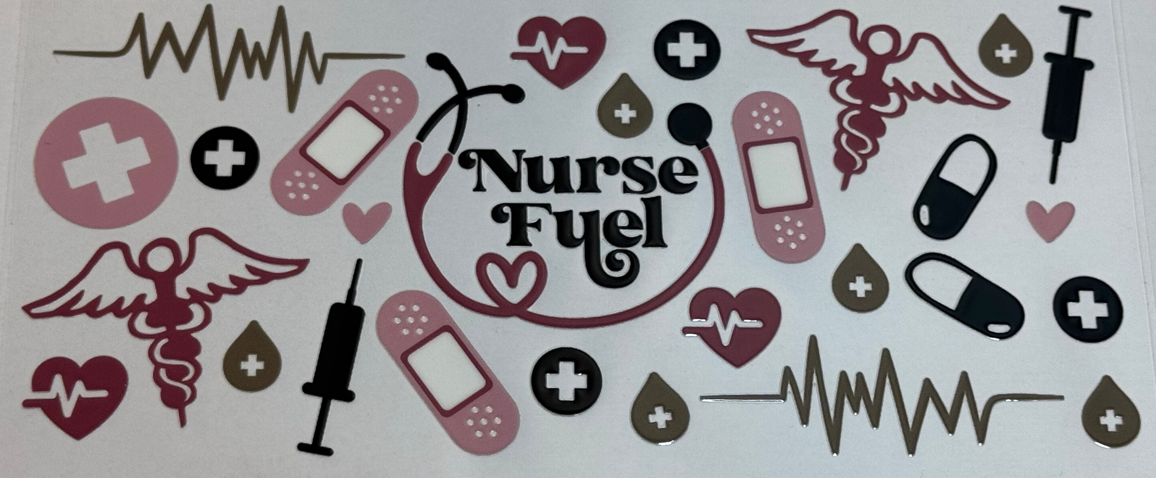 Nurse Fuel 16oz Uv DTF Wrap