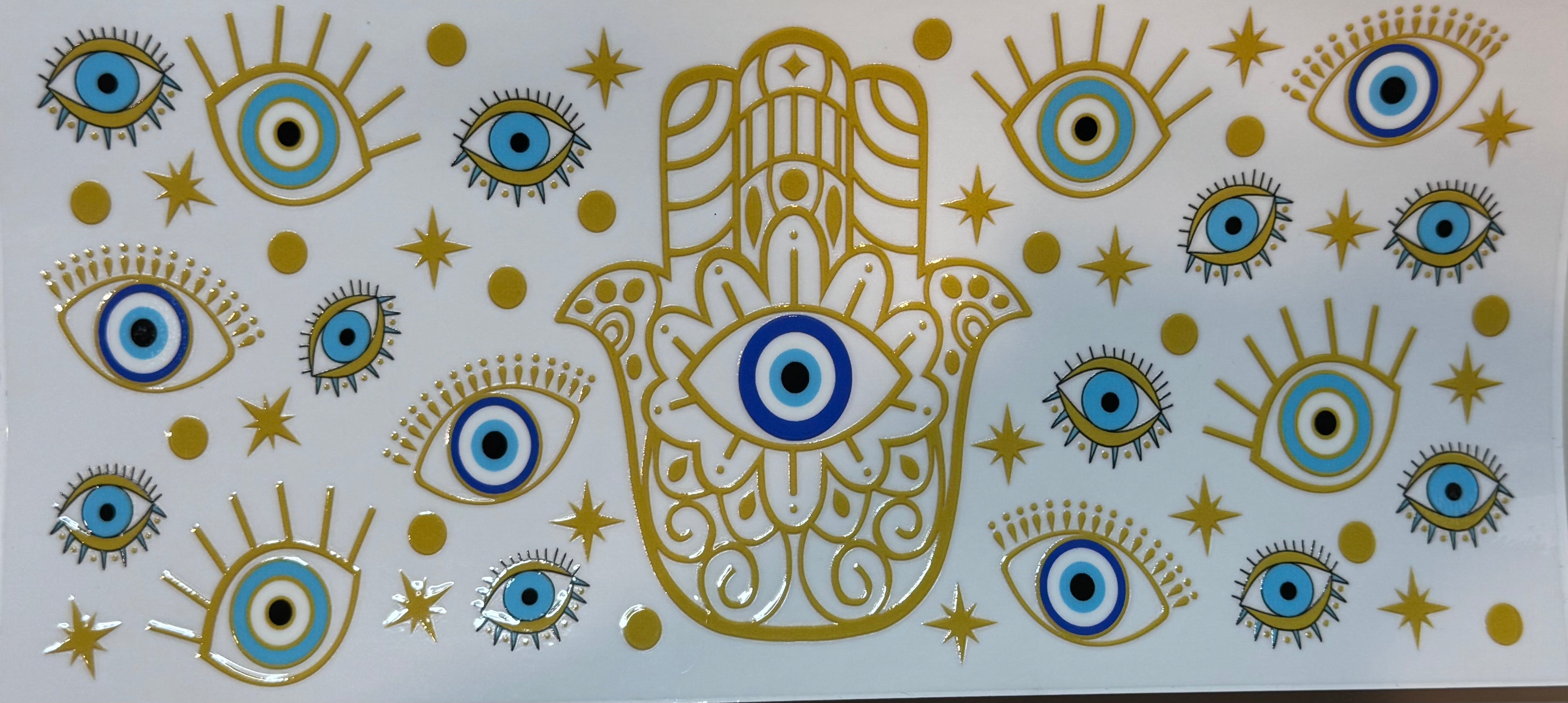 Evil Eye 16oz Uv DTF Wrap