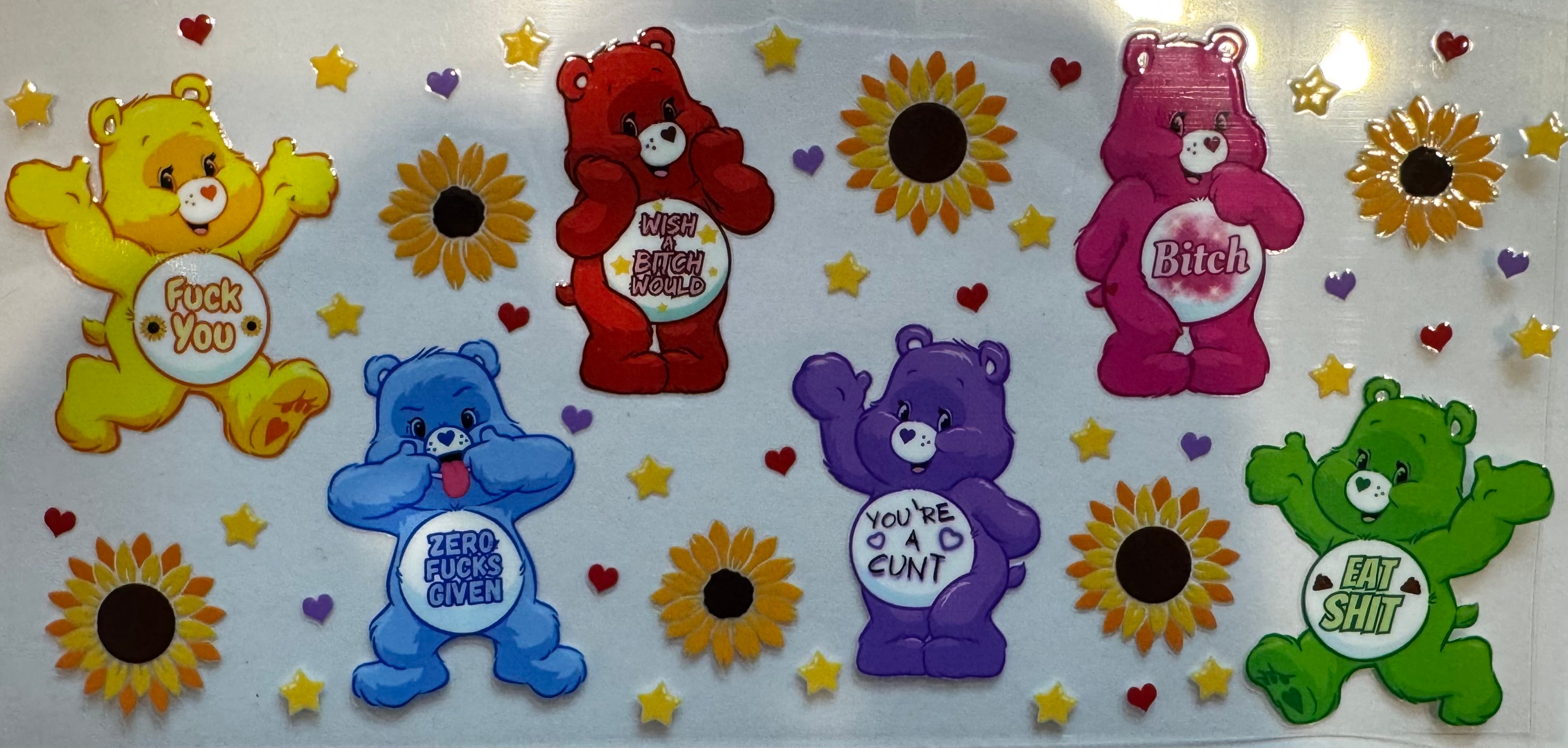 Swear Bear #7 16oz Uv DTF Wrap