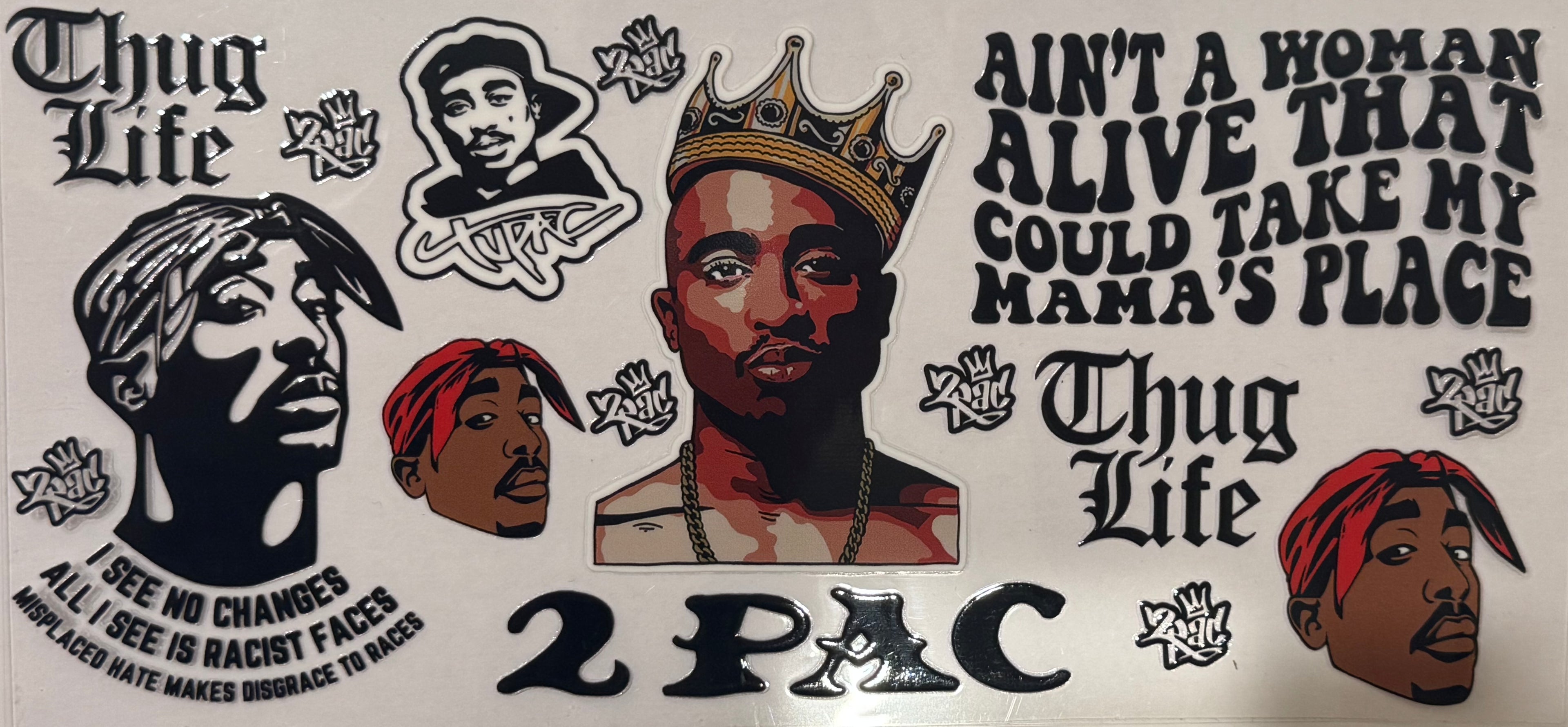 Tupac 16oz Uv DTF Wrap