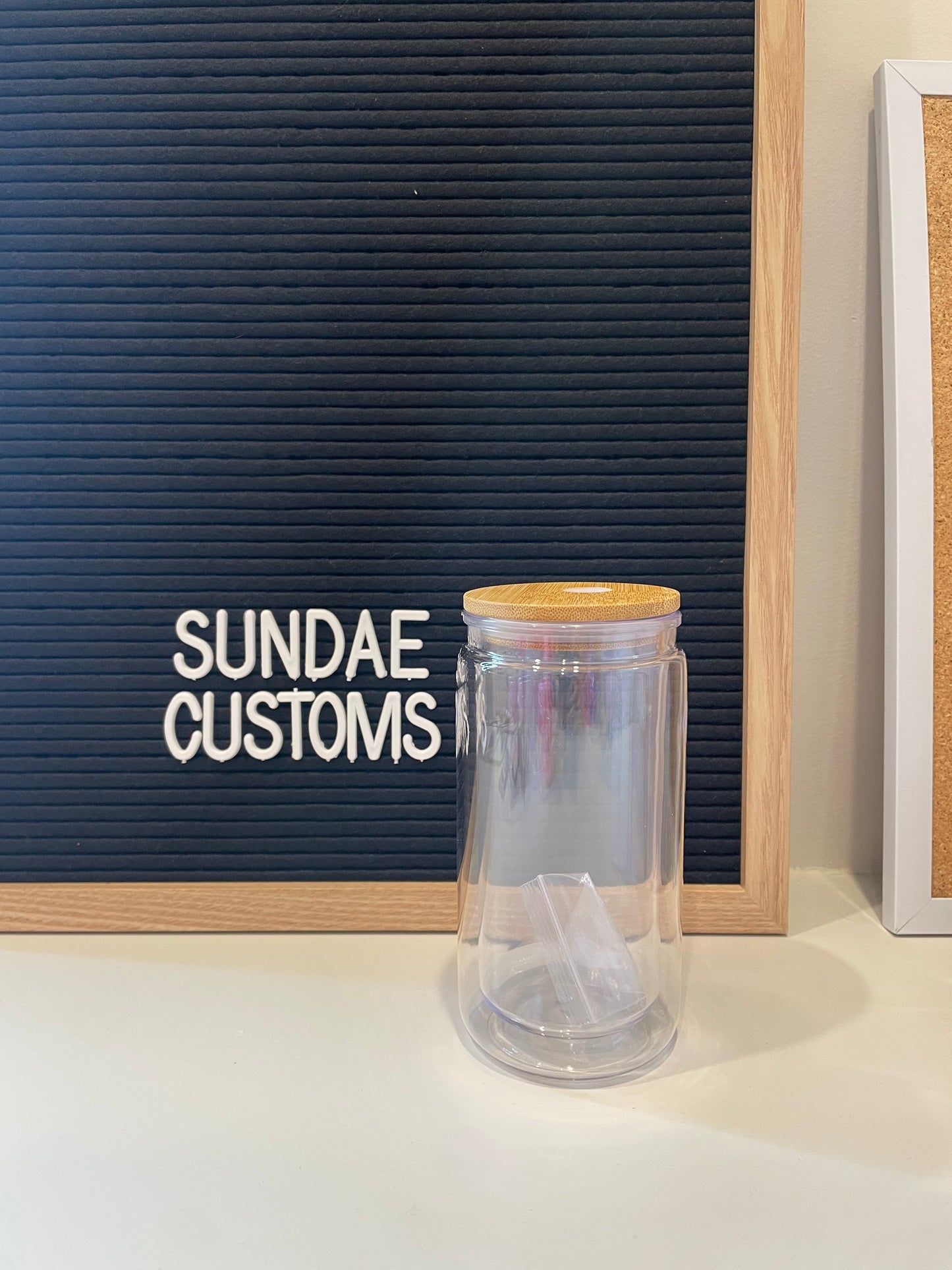 16oz Acrylic Snow Globe Tumbler