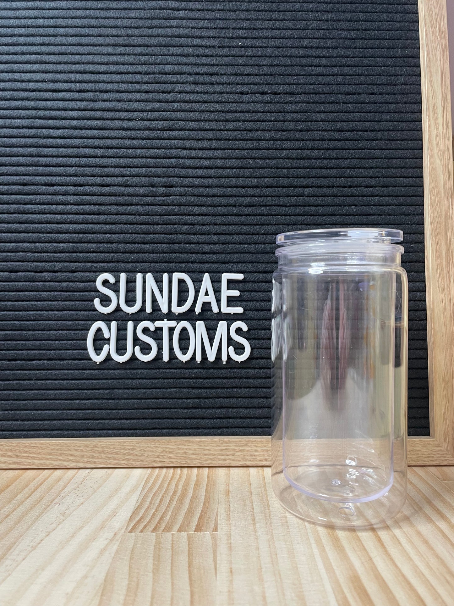 16oz Acrylic Snow Globe Tumbler