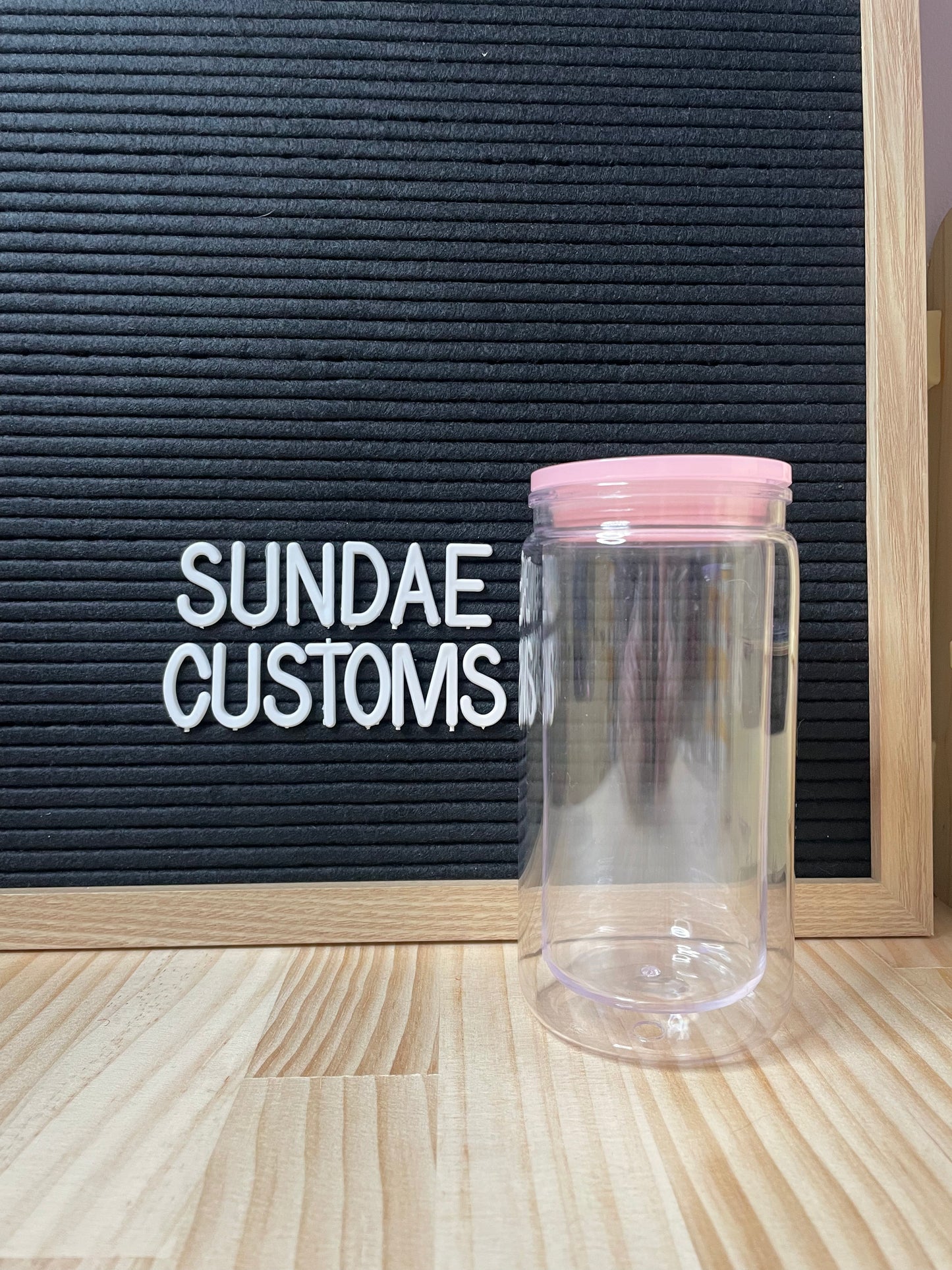 16oz Acrylic Snow Globe Tumbler