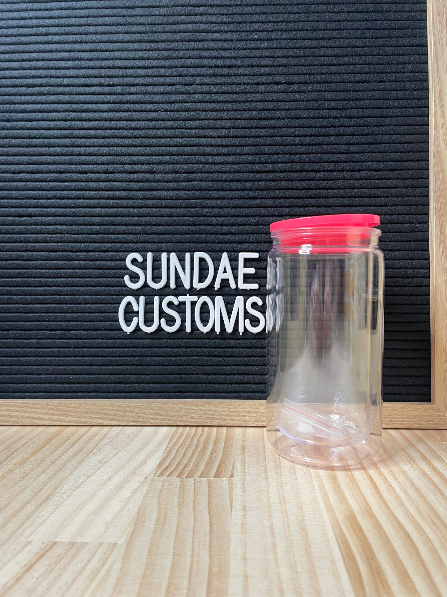 16oz Acrylic Snow Globe Tumbler