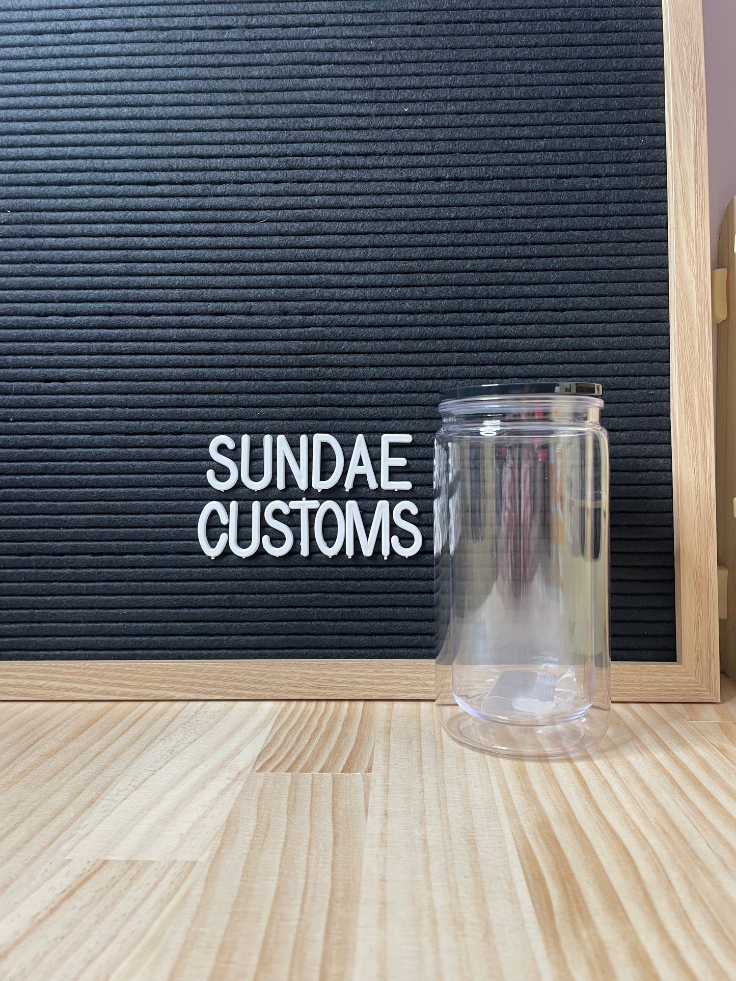 16oz Acrylic Snow Globe Tumbler