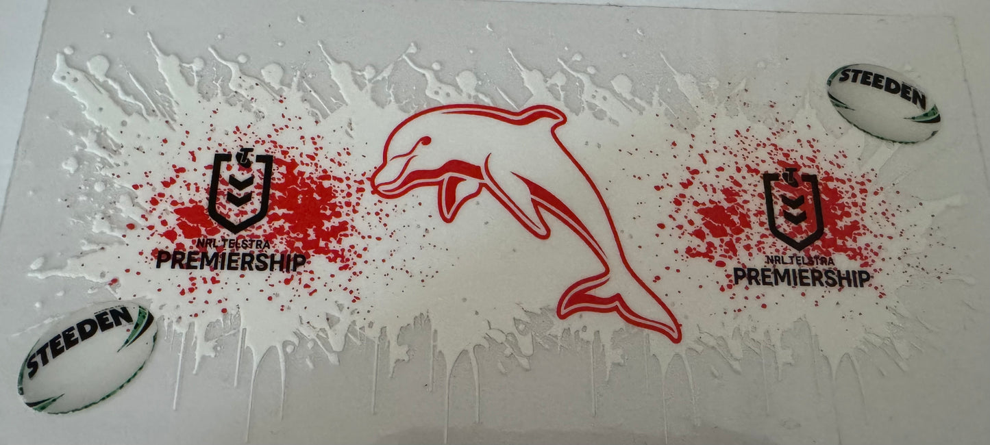 Redcliffe Dolphins 16oz Uv DTF Wrap