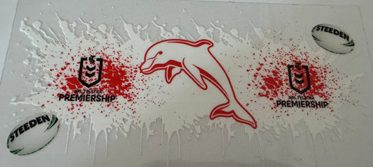 Redcliffe Dolphins 16oz Uv DTF Wrap