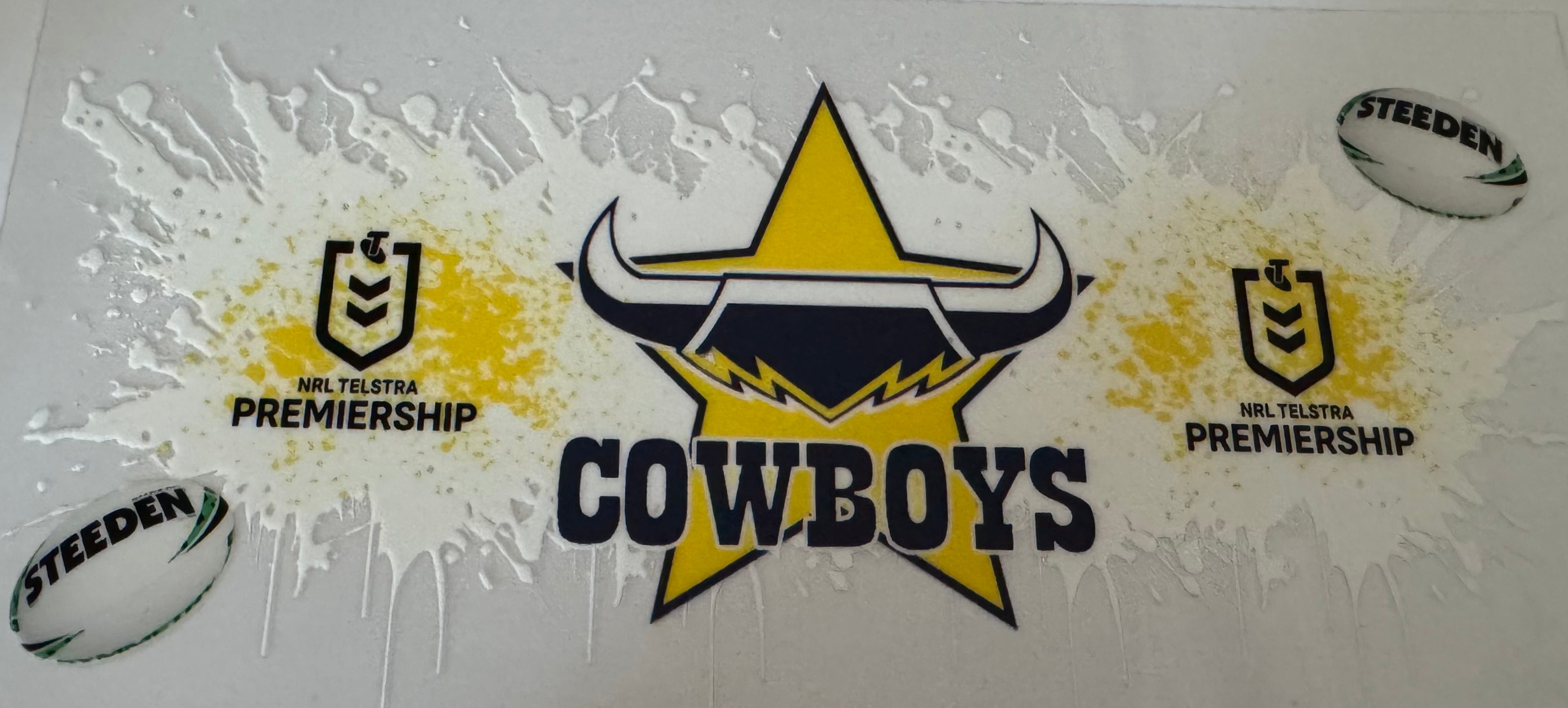 North Queensland cowboys 16oz Uv DTF Wrap