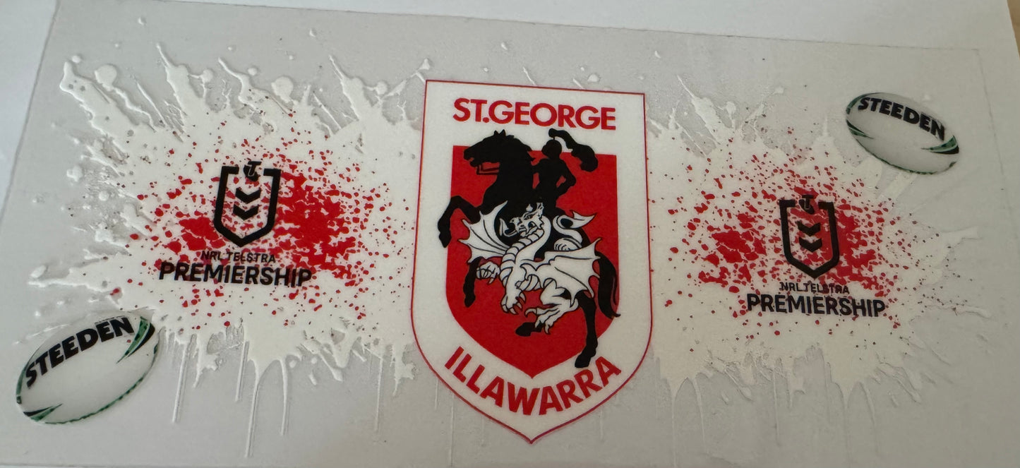 Illawarra Dragons 16oz Uv DTF Wrap
