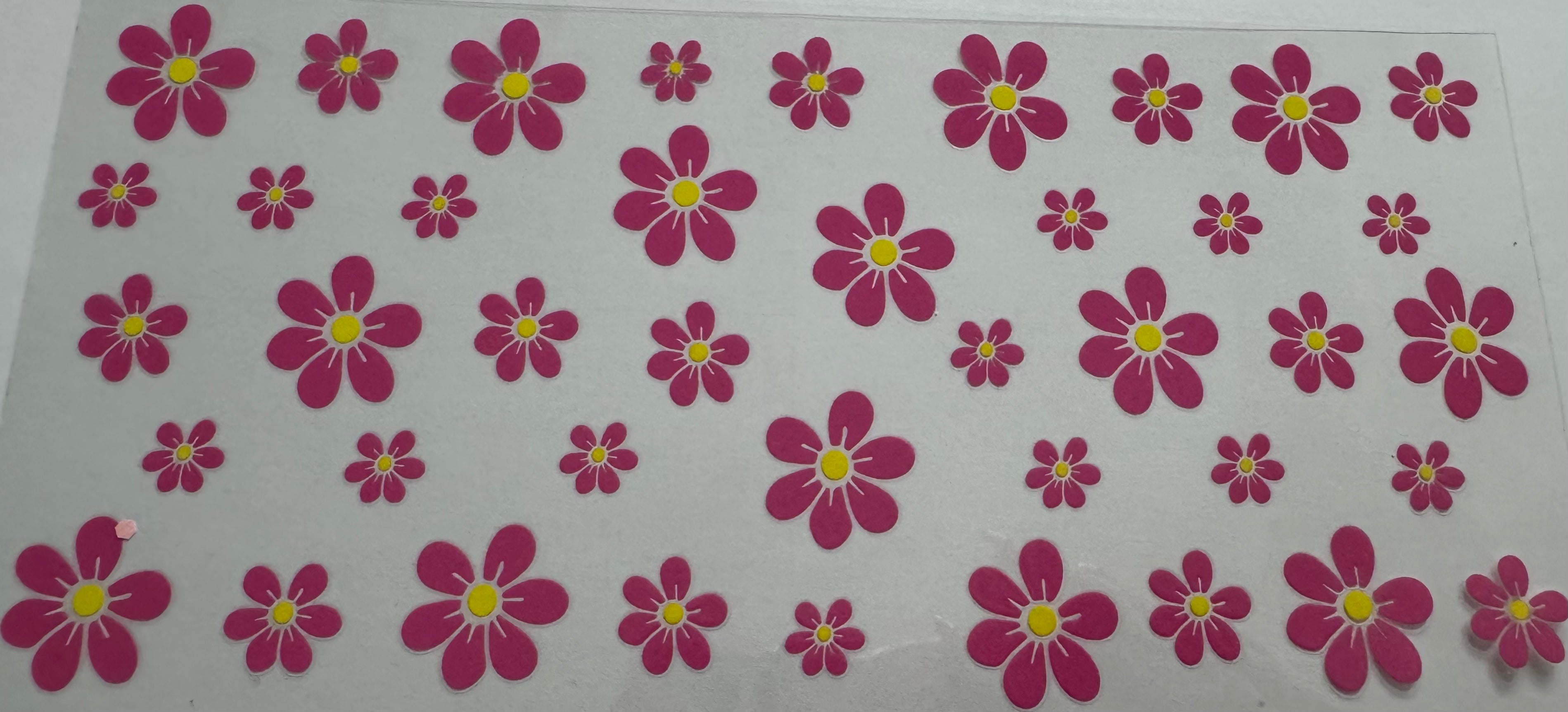 Pink Flowers 16oz Uv DTF Wrap