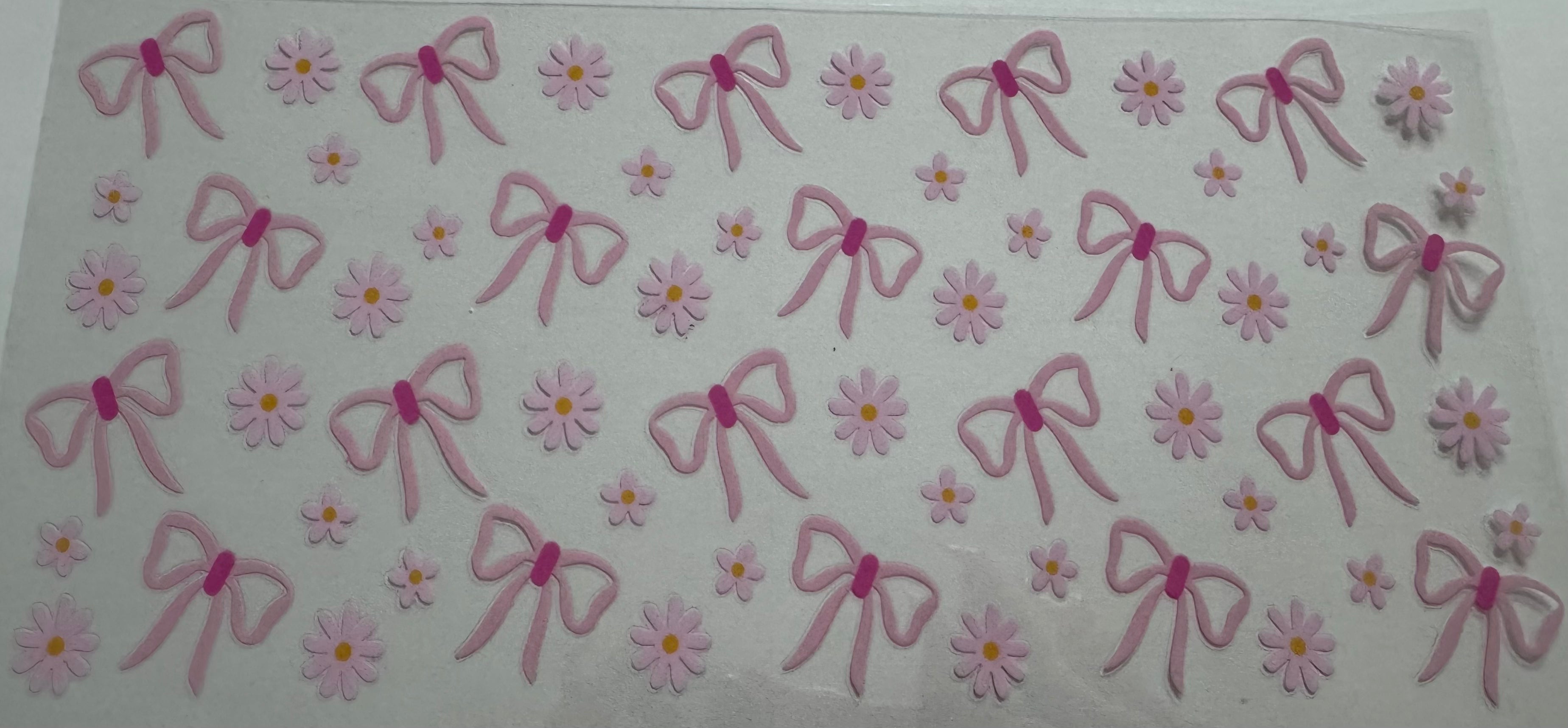 Bows and Flower symbols 16oz Uv DTF Wrap