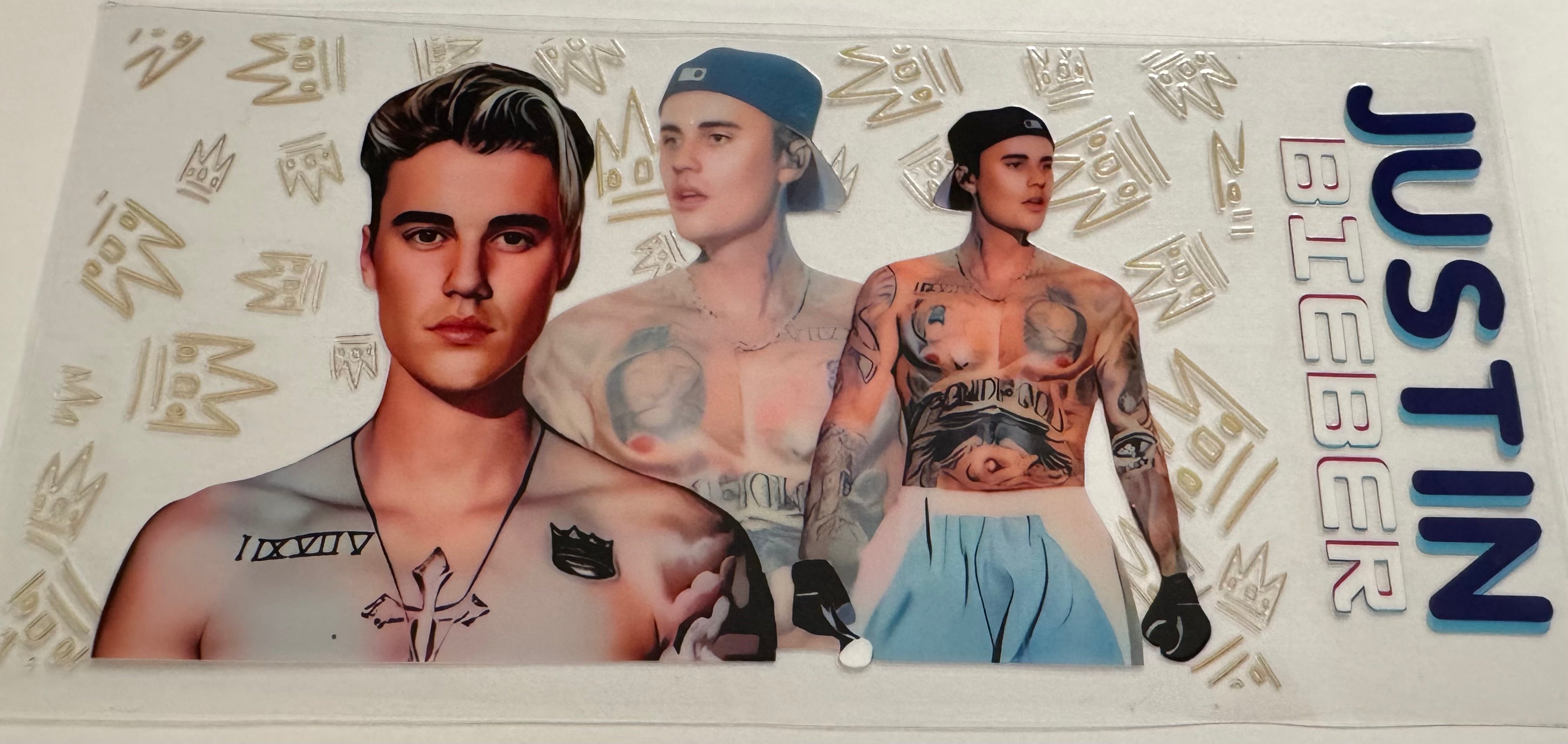 Justin Bieber 16oz Uv DTF Wrap #2