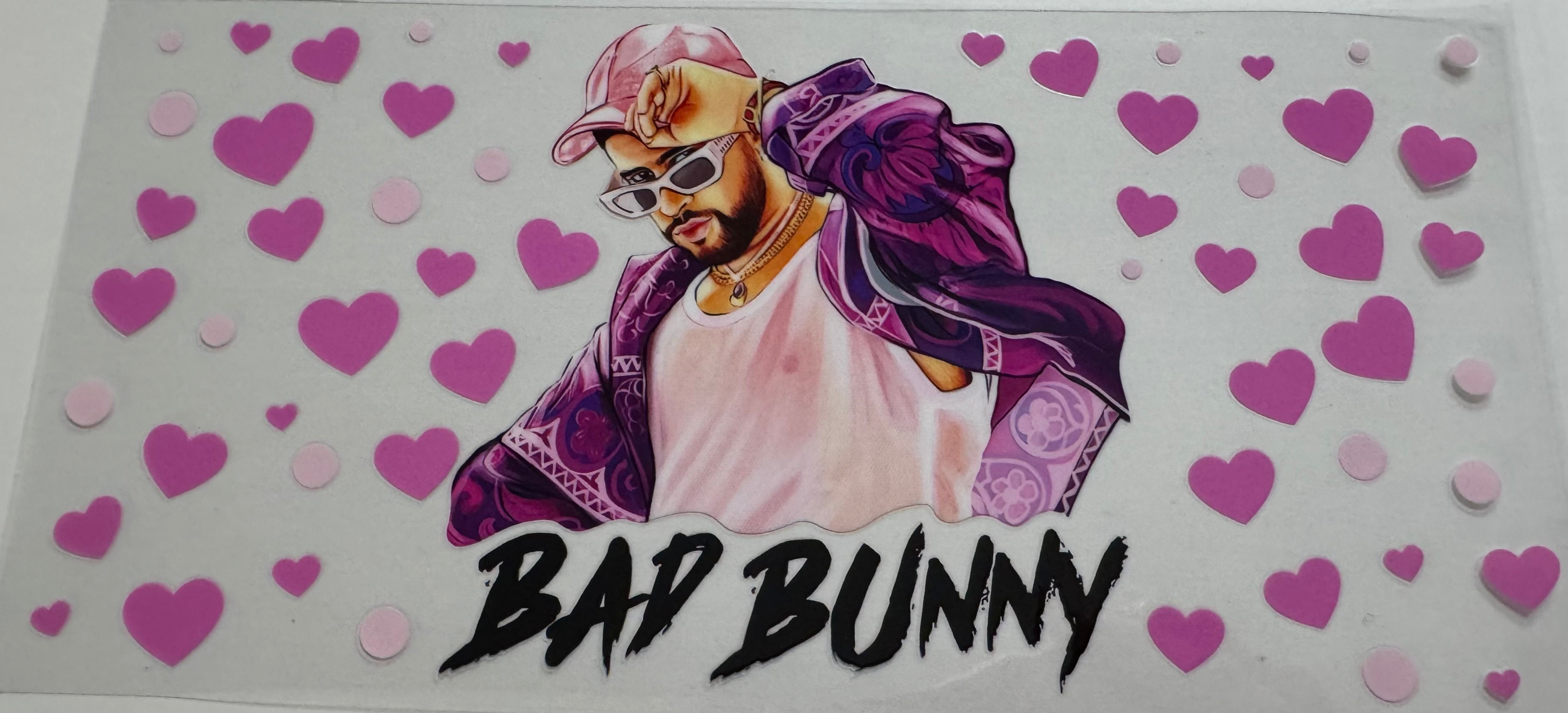 Bad Bunny 16oz Uv DTF Wrap