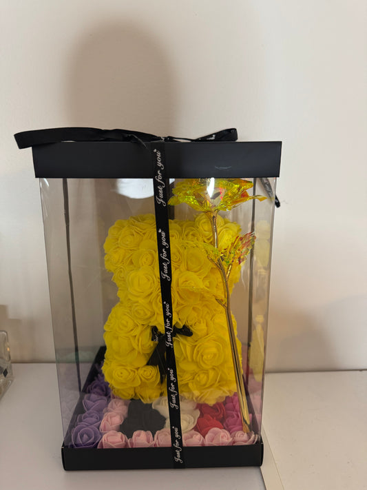 Yellow Rose Bear