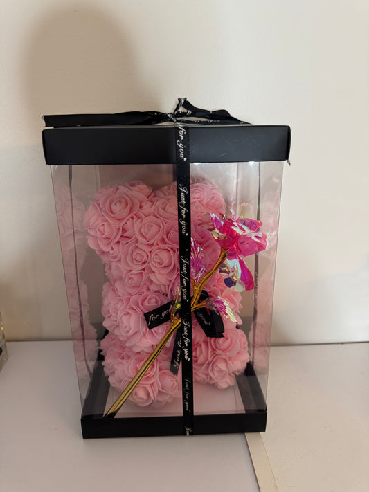 Light Pink Rose Bear
