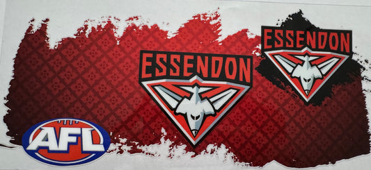 Essendon Bombers 16oz Uv DTF Wrap