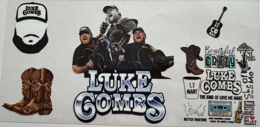 Luke Combs 16oz Uv DTF Wrap