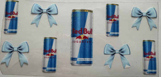 Red Bull no sugar 16oz Uv DTF Wrap