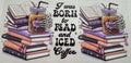I was born to read and iced coffee 16oz Uv DTF Wrap