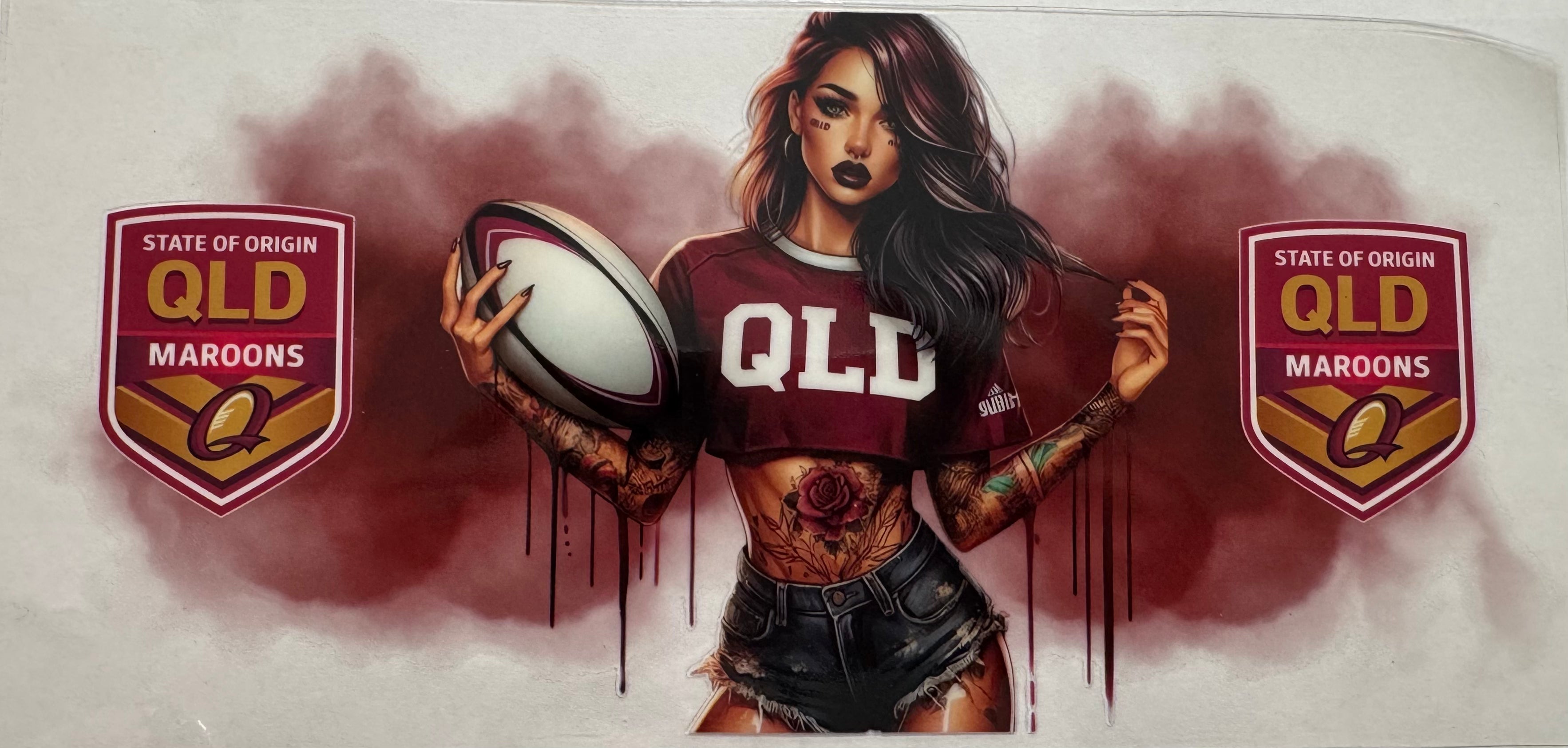 Qld Tattoo girl 16 Uv DTF Wrap