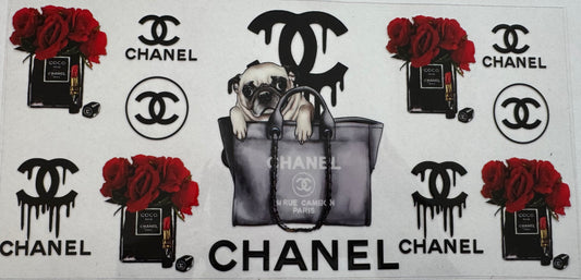 Chanel Puppy 16oz Uv DTF Wrap