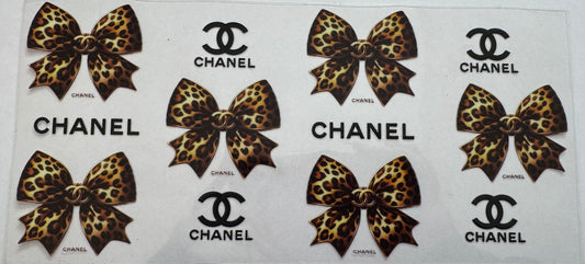 Leopard Print Chanel 16oz Uv DTF Wrap