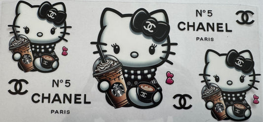 Hello Kitty Chanel 16oz Uv DTF Wrap