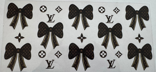Brown Lv Bows 16oz Uv DTF Wrap