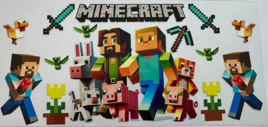 Minecraft 16oz Uv DTF Wrap