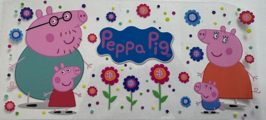 Peppa Pig 16oz Uv DTF Wrap