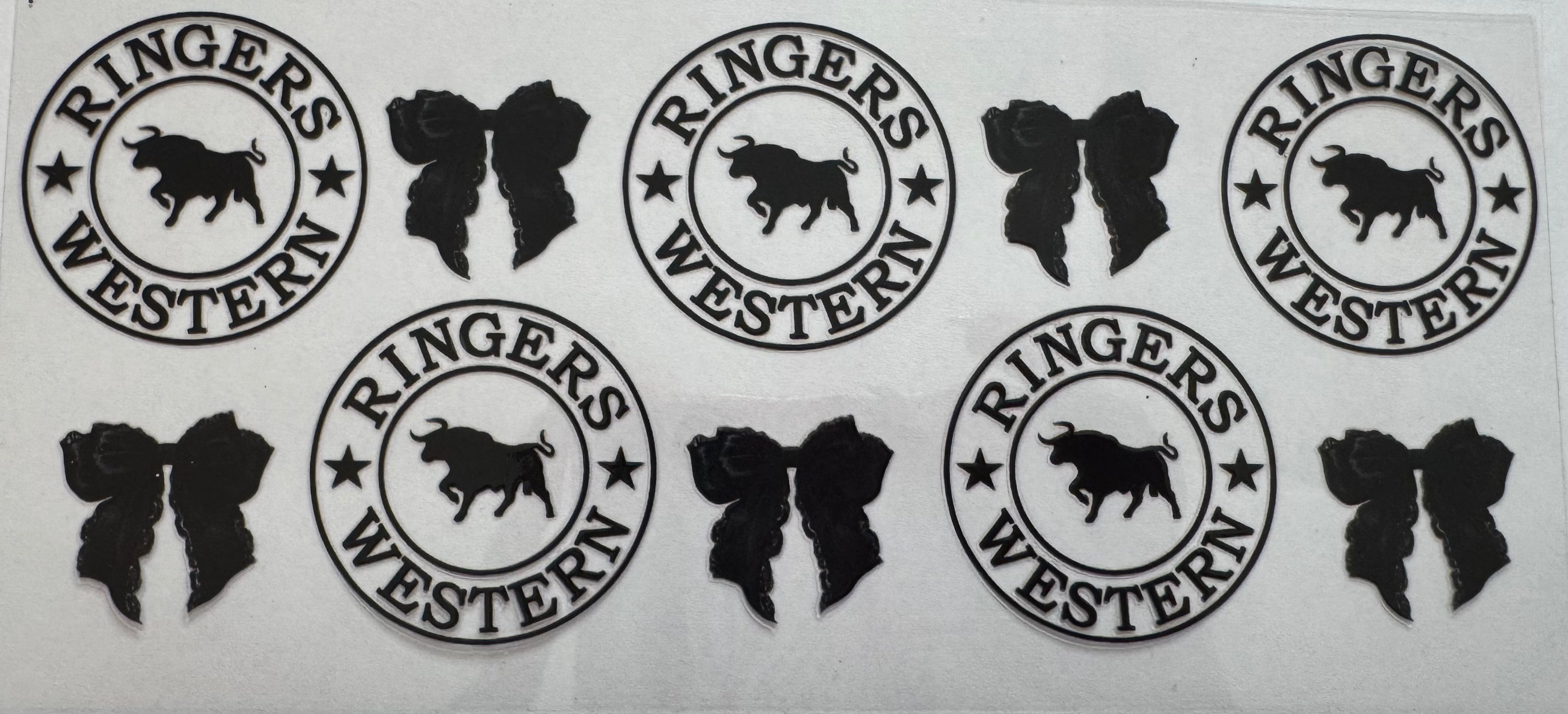 Black ringers western 16oz Uv DTF Wrap