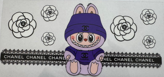 Labubu Chanel 16oz Uv DTF Wrap