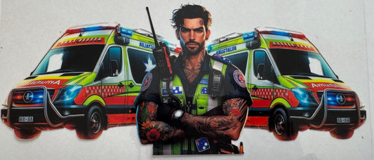 Ambulance Man 16oz Uv DTF Wrap