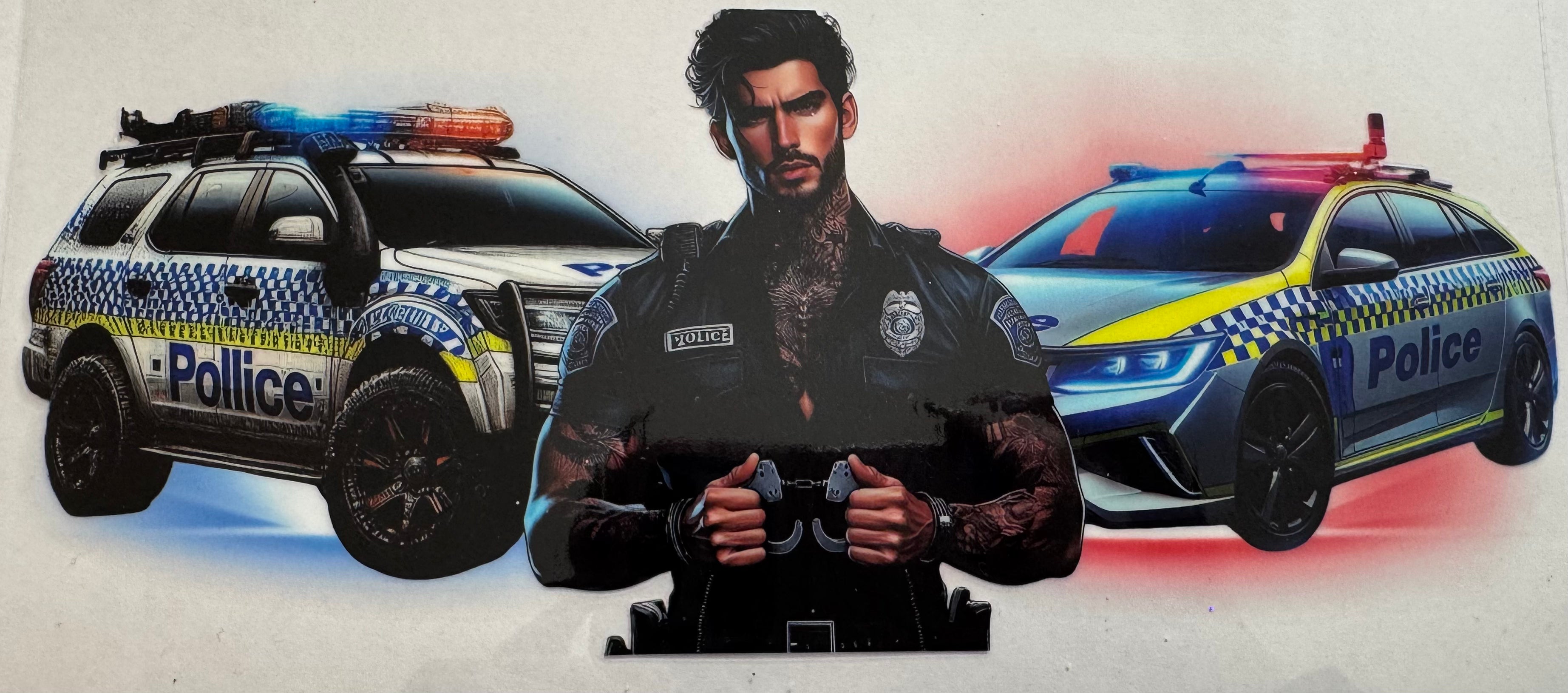 Police Man 16oz Uv DTF Wrap