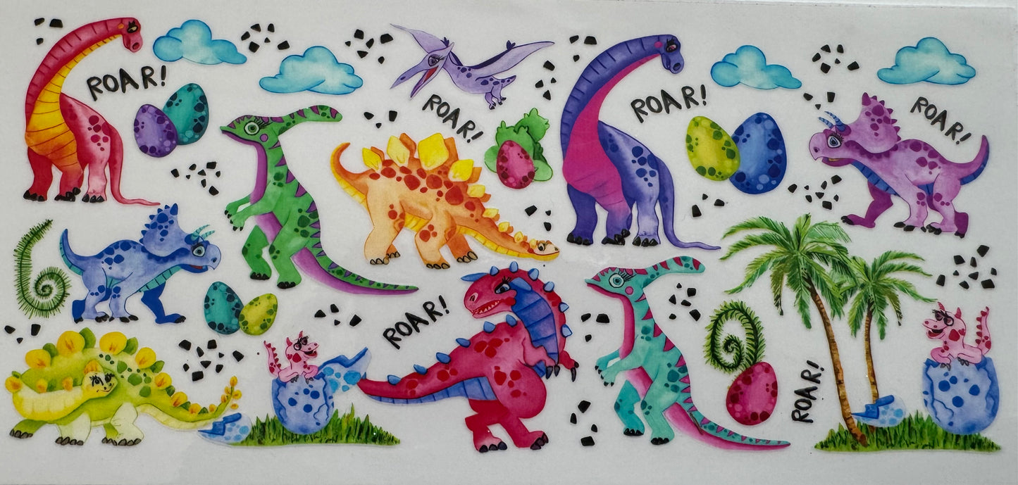 Dinosaur 16oz Uv DTF Wrap
