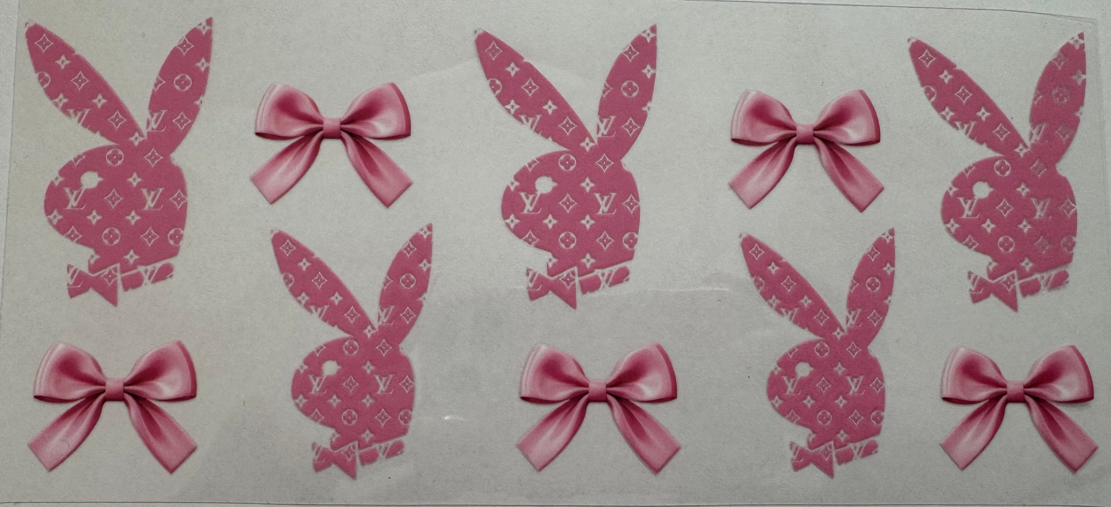 Pink Lv Playboy 16oz Uv DTF Wrap