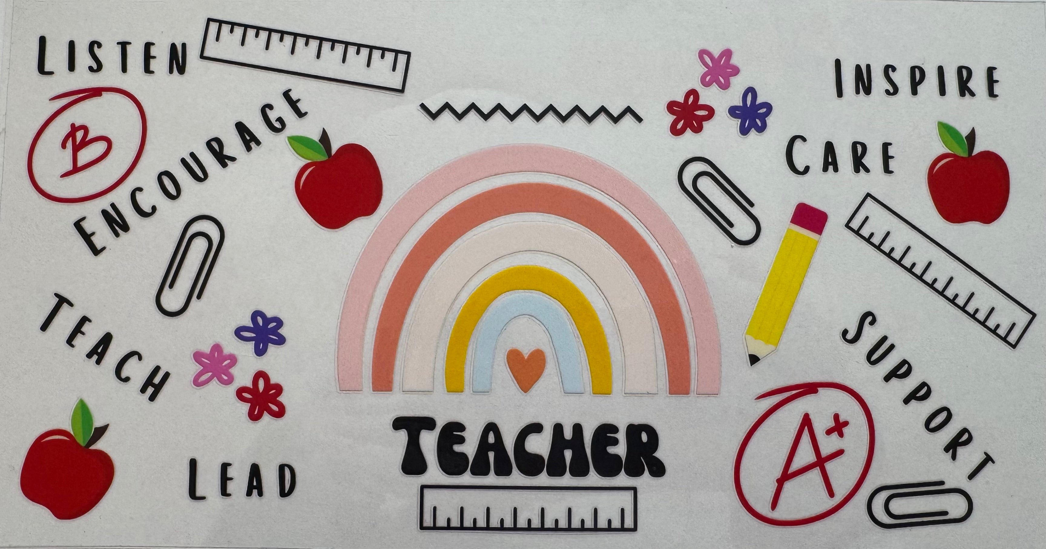 Teacher 16oz Uv DTF Wrap